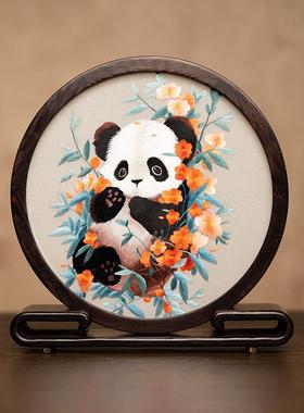 苏州双面绣摆件中式国风家居装饰品桌面摆台手工刺绣特色商务礼品