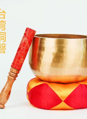 铜磬静心钵佛音转经碗引罄修行钵寺庙纯铜法器碗垫子纯铜引磬铜庆