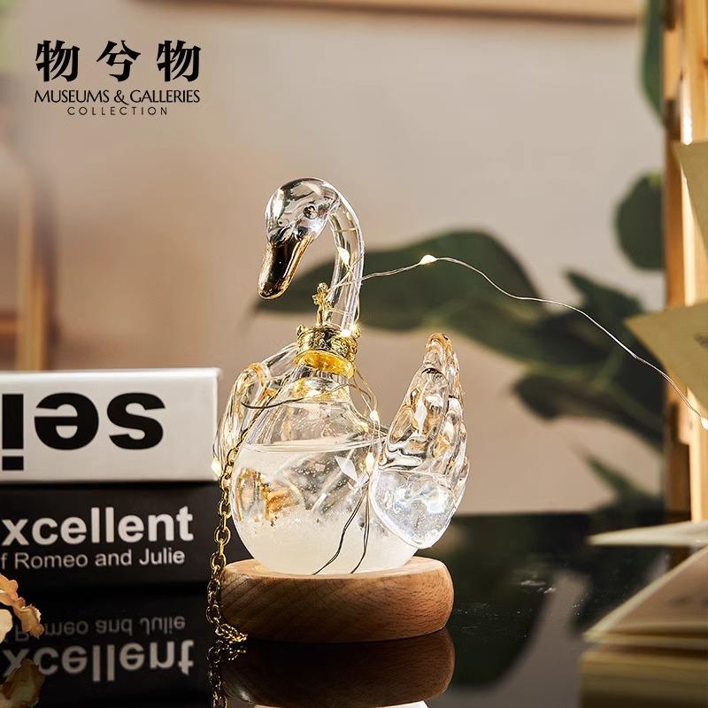 大英博物馆天鹅贵族棋盘系列带灯风暴瓶天气预报瓶礼盒生日礼物女