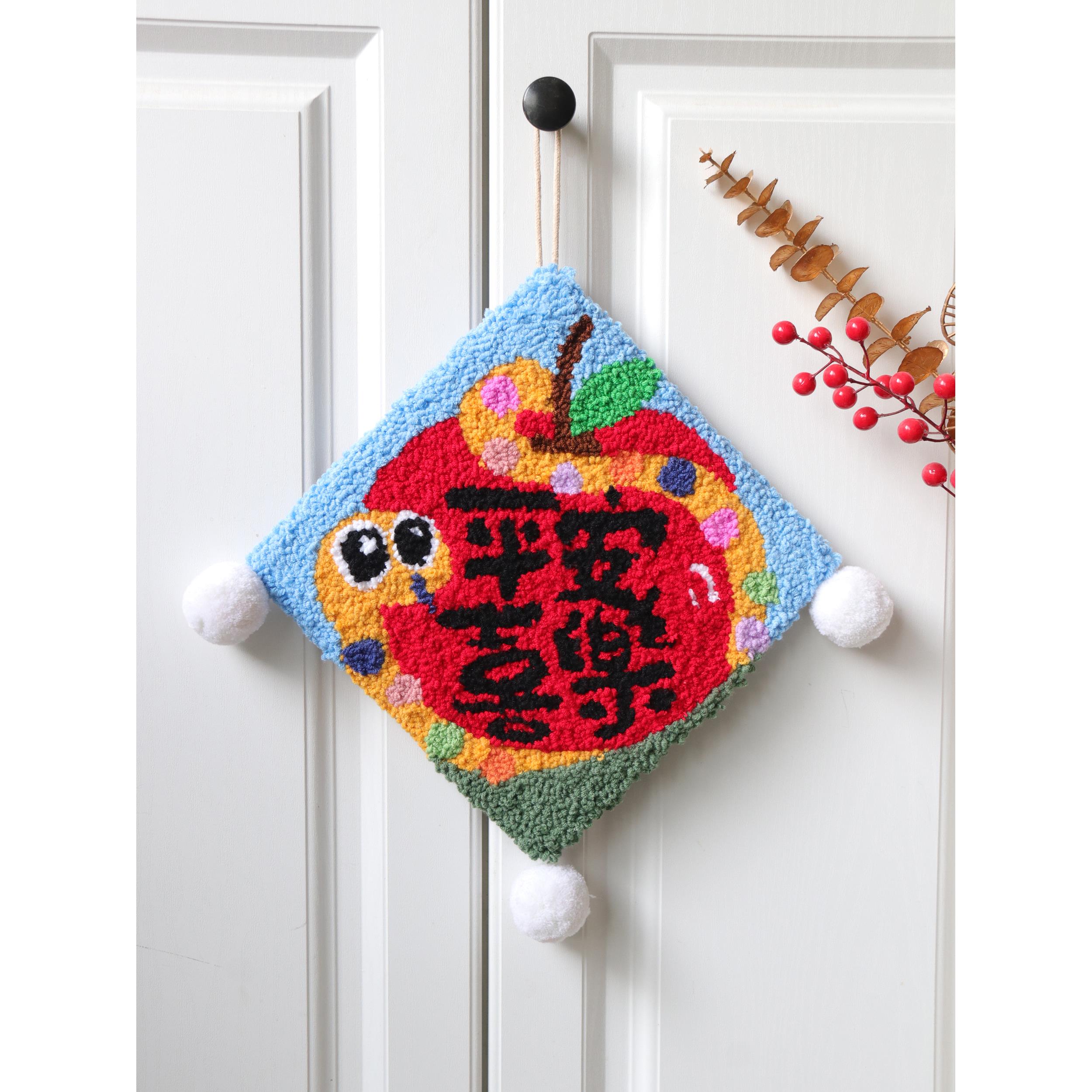 蛇年戳戳绣diy手工材料包刺绣春联门贴2025新年装饰福字挂件礼物