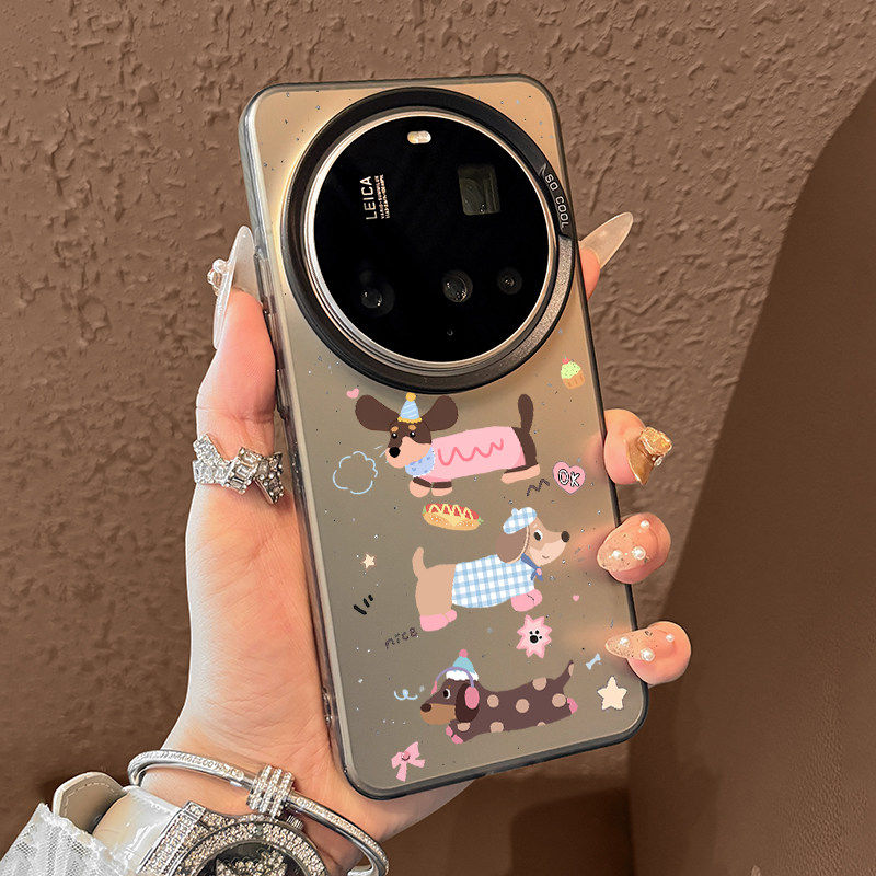 适用小米15ultra手机壳新款彩色腊肠狗15pro高级感全包防摔xiaomi14超薄硅胶保护套13的男女款可爱好看小众