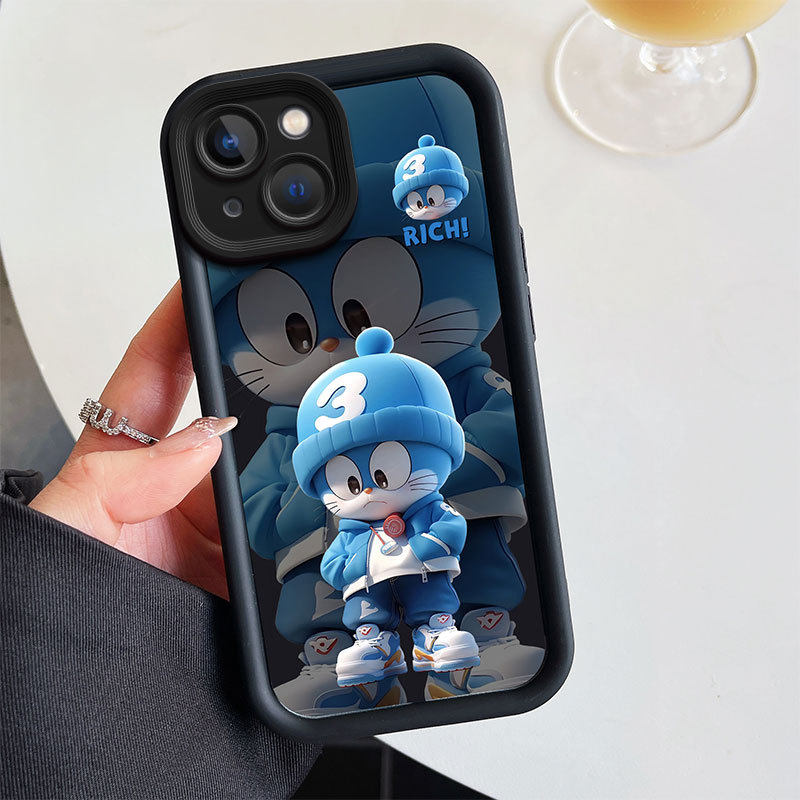 黑色阶梯适用苹果16PM硅胶iPhone6Splus全包tpu手机壳比卡超动漫