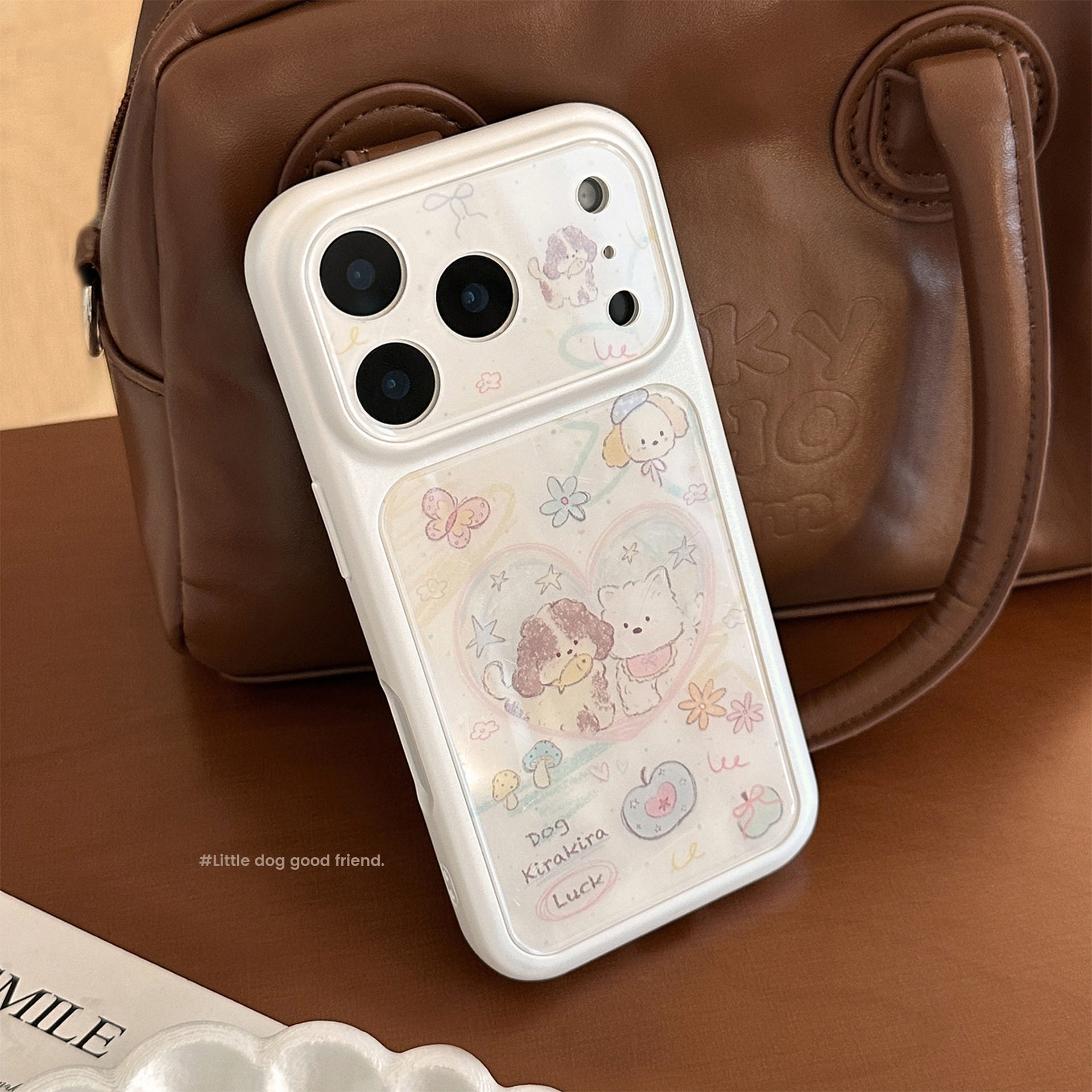 童趣彩色涂鸦小狗适用iph