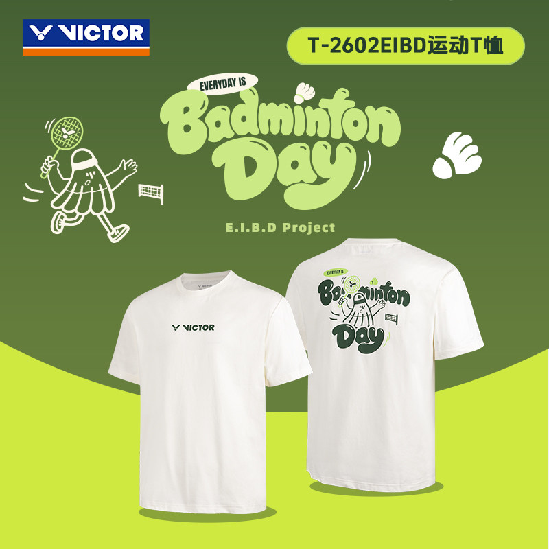 VICTOR/威克多羽毛球服T-2601EIBD日日羽球日系列男女款针织T恤图片