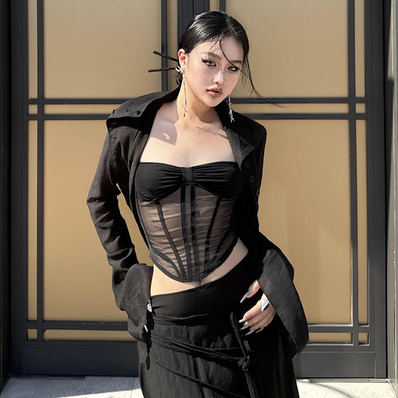 小众新款性感抹胸衣Blackgirl