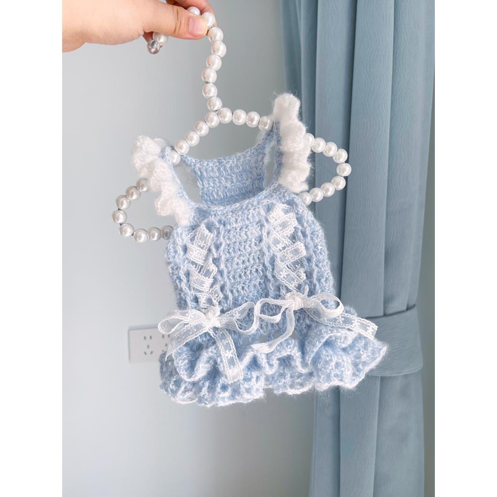 狗狗秋冬毛衣宠物芭蕾连衣裙猫咪编织毛线手工幼犬钩织diy材料包