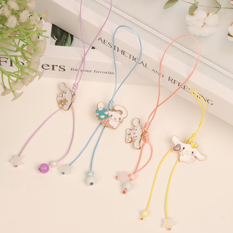 可爱卡通金属手机链2022可爱玉桂狗手机挂件女U盘挂绳短款吊坠饰