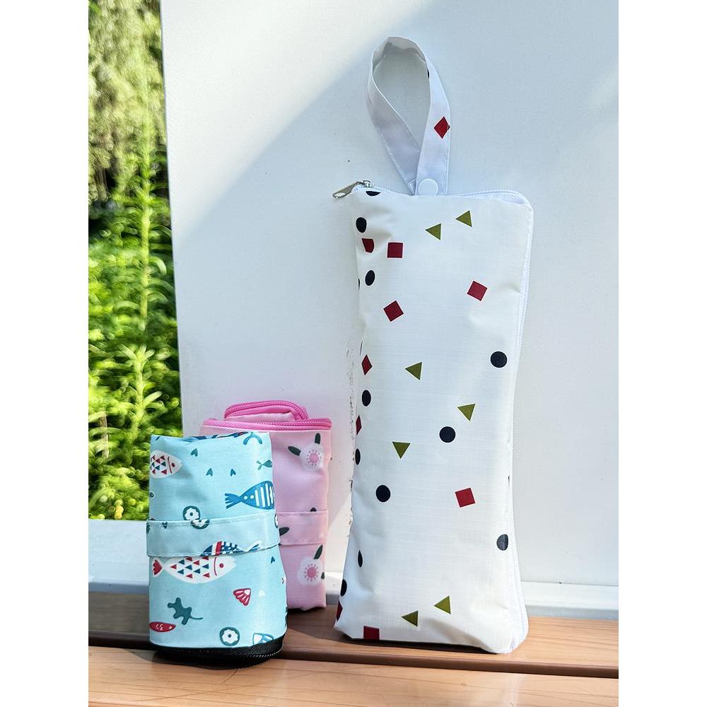 湿雨伞收纳袋防水印花卡通手提随身雨伞套吸水雨遮袋 防水雨伞包