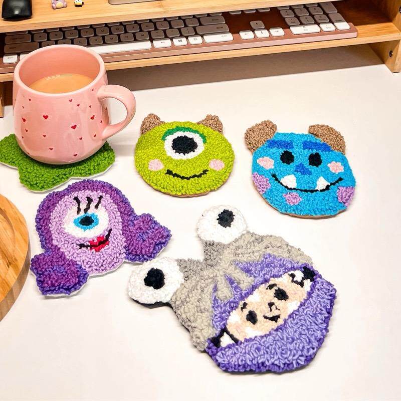 戳戳绣diy材料包自制冰箱贴手工杯垫毛线 线十字绣刺绣解压无聊摆