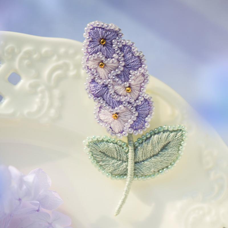 阿卡手工刺绣diy材料包花季胸针法绣珠绣自绣制作绣花闺蜜礼物