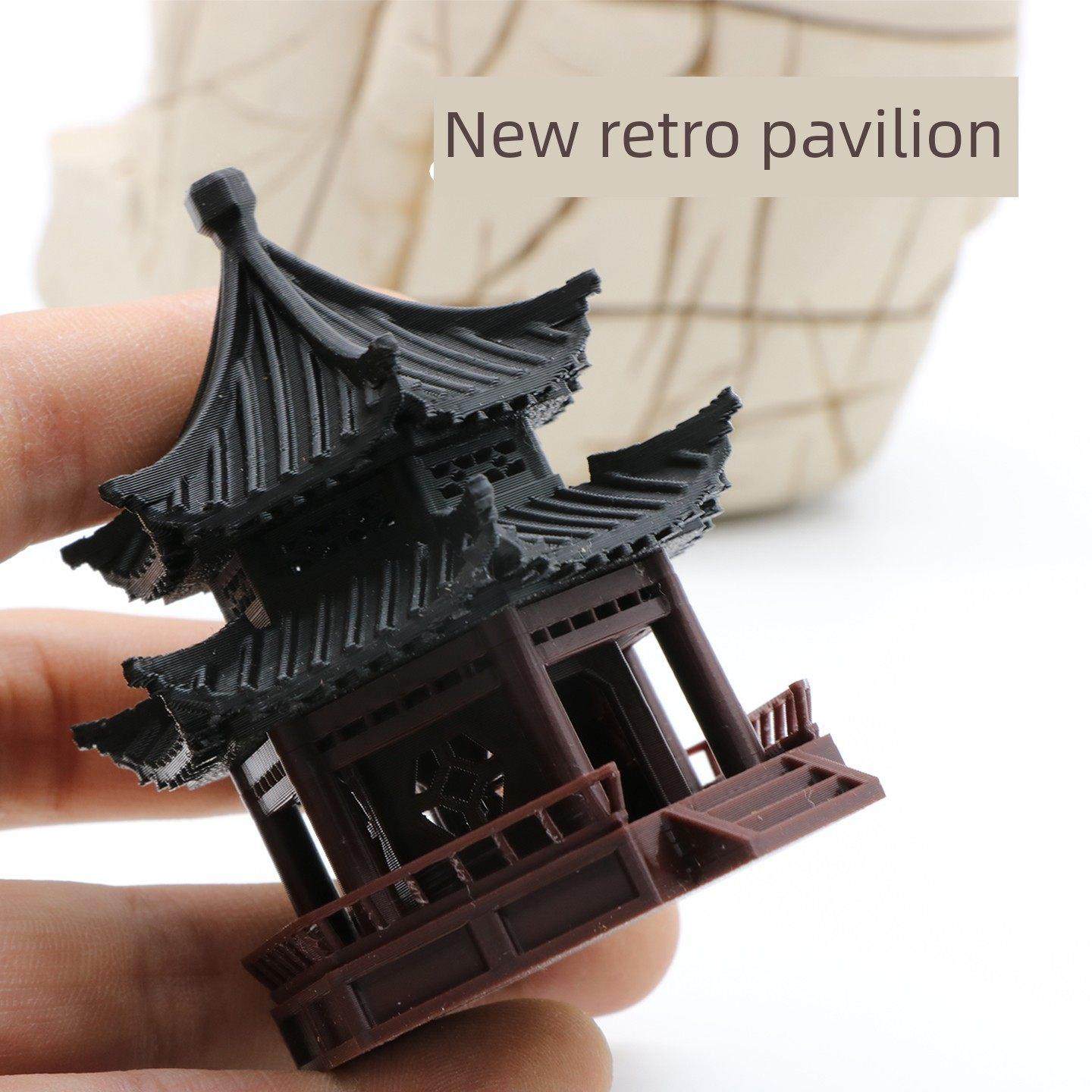 水陆缸造景小摆件中式古建筑模型庭院书房凉亭鱼缸水陆缸盆景装饰,家居饰品,3D模型摆件,淘宝优惠券,粉丝福利购,淘宝优惠卷