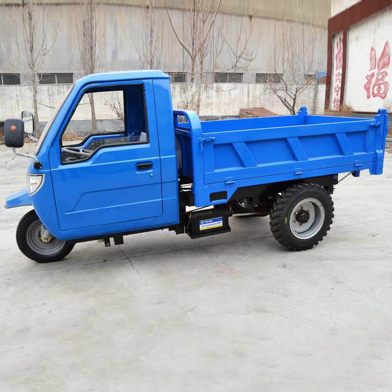 厂家供应工程柴油农用三轮车工程自卸三轮车建筑工地后卸翻斗车