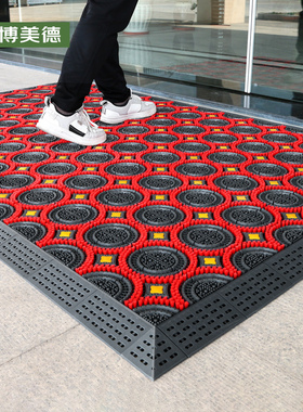 户外入户防滑脚垫酒店大门口拼接地垫进门前门垫室外防晒迎宾地毯