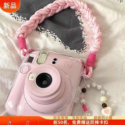 创意少女爱心粉色系拍立得保护壳mini12相机百搭耐磨放摔软壳