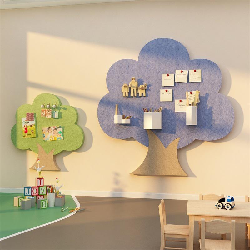 毛毡板墙贴纸幼儿园创主题环境材料成品教室布置班级文化装饰照片