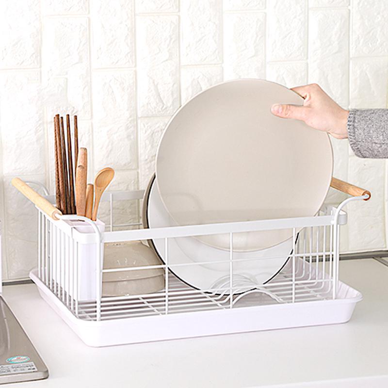 527AAA.木杆碗碟沥水架厨房置地式置物架日式橱柜收纳架