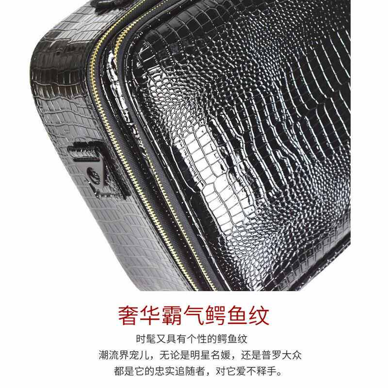 化妆师专业化妆箱手提纹绣红女品大容量网款妆同便携跟工具包收纳