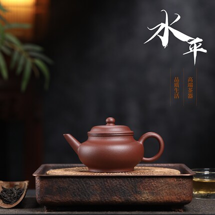 观源堂宽口水平宜兴紫砂壶原矿底槽清大口小容量纯半手工泡茶壶