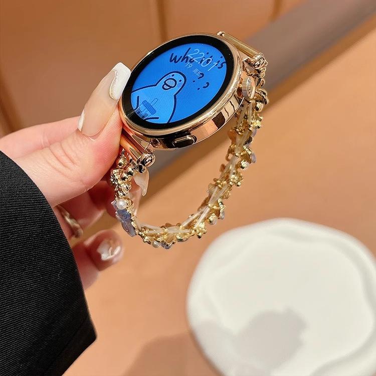 蛮舟适用华为手表GT5GT4手表带小米苹果watch4pro镭射蝴蝶招财弹力手链式gt2夏季女士Ultimate女款41MM46荣耀