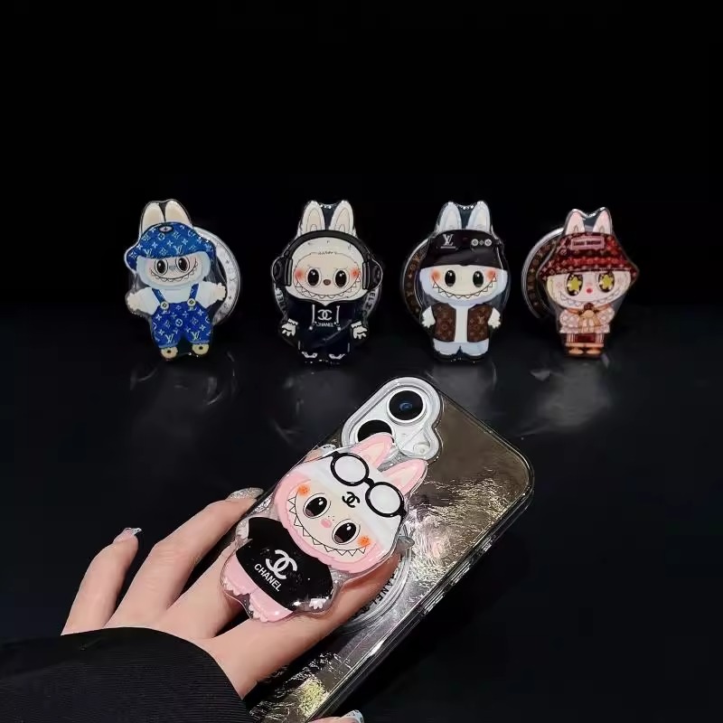 labubu拉布布磁吸支架适用磁吸手机壳搭配情侣折叠伸缩iPhone16爆款新款自拍支架立桌面磁吸充电手机用zimomo
