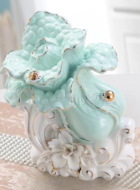 创意家居电视柜白菜摆件陶瓷工艺品结婚礼物中式装饰品桌面办公室