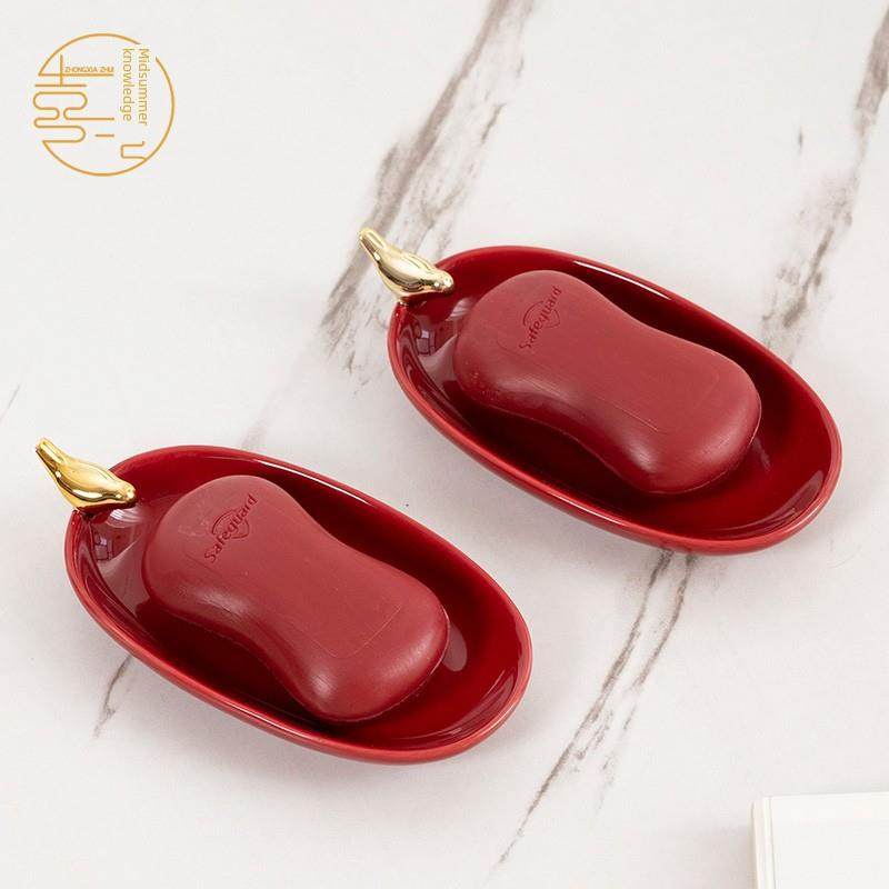 仲夏知己结婚肥皂盒一对沥水香皂碟创意女方陪嫁家用高档皂托皂碟