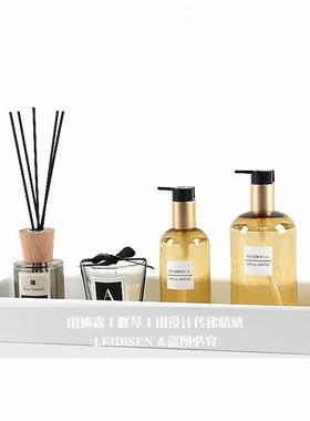 样板房卫生间烤漆小托盘香薰蜡烛杯摆件洗手间马桶柜饰品公寓北欧