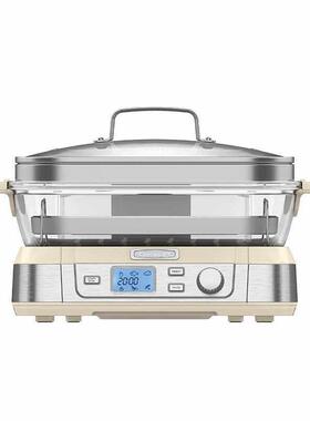 美膳雅CUISINART数码玻璃电蒸锅STM-2000CRMCN家用蒸炖大容量一体