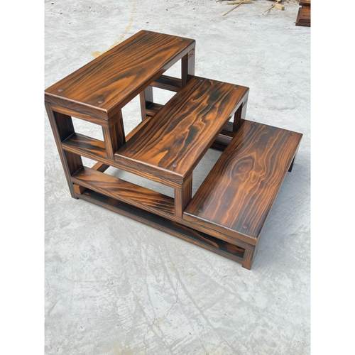 【可定做尺寸】新西兰松3层增高架楼梯脚踏多层增高架阳台飘窗凳