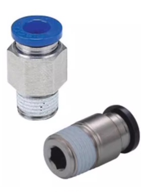 替J-XXB02-D4-D6-D8-D10-D12不锈钢D16-M5-1-2-3-4外螺纹快速接头