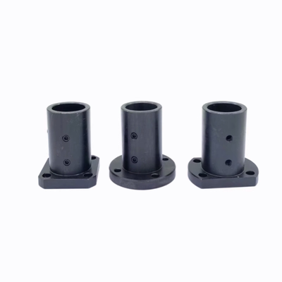 GAJ01/02-D12导向轴支座加长型D16-D20-D25-D30发黑钢制圆法兰长