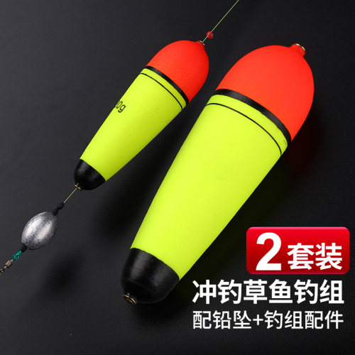 路亚矶钓远投冲钓草鱼钓组清波阿波漂中通漂+铅坠套装EVA柱形浮漂