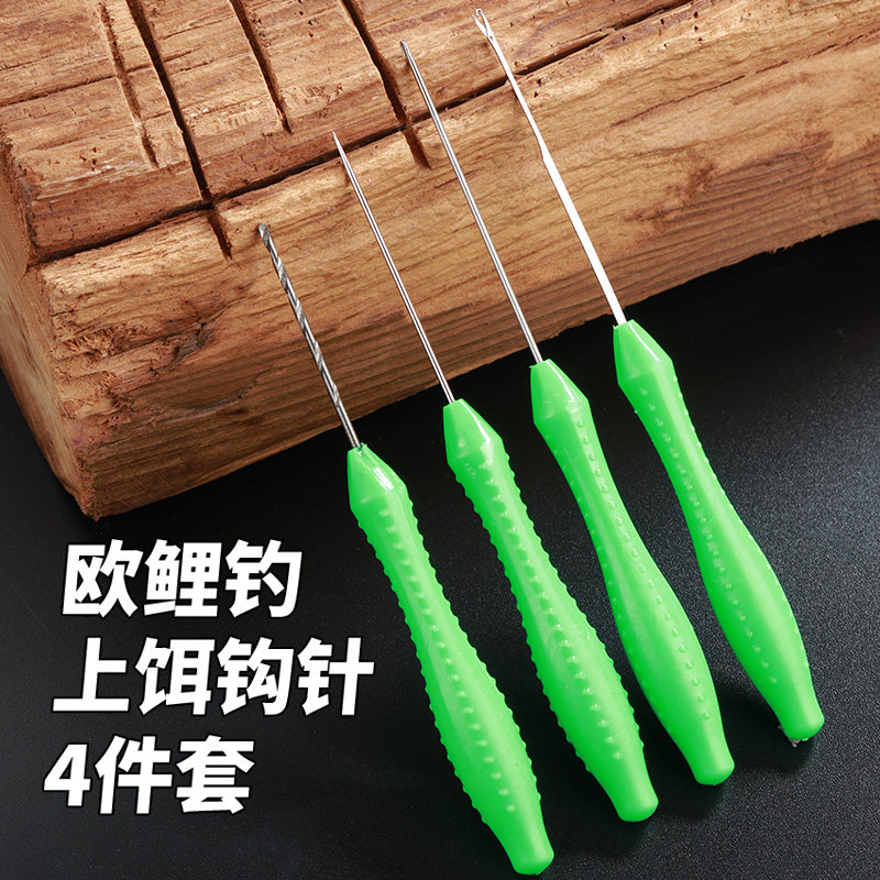 鲤鱼钓多用丸型饵带舌钻头钩针拉线绑钩鱼线勾线穿眼工具配件便携