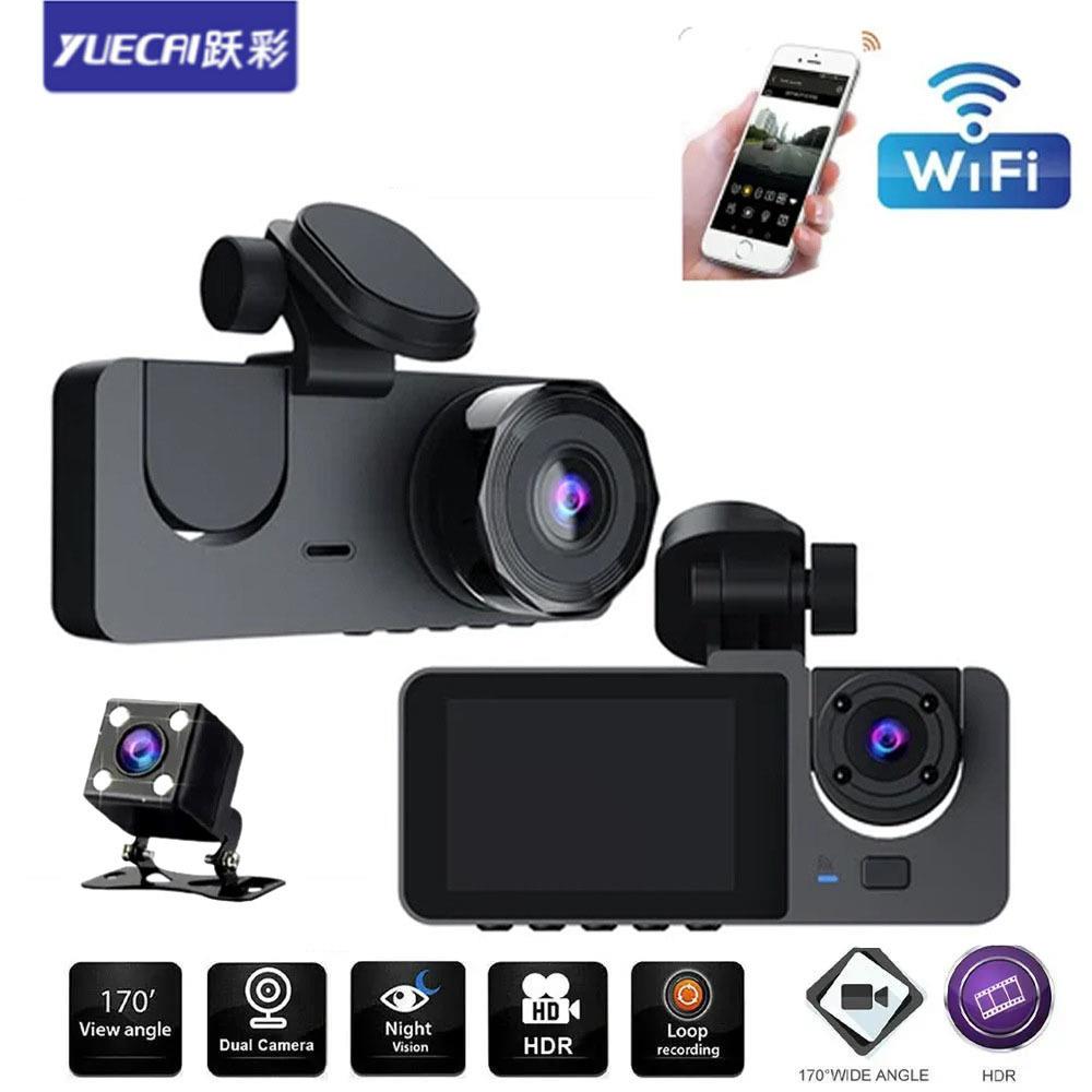 车载3摄像头三录三镜头行车记录仪3 dvr高清夜视1080带倒车影像