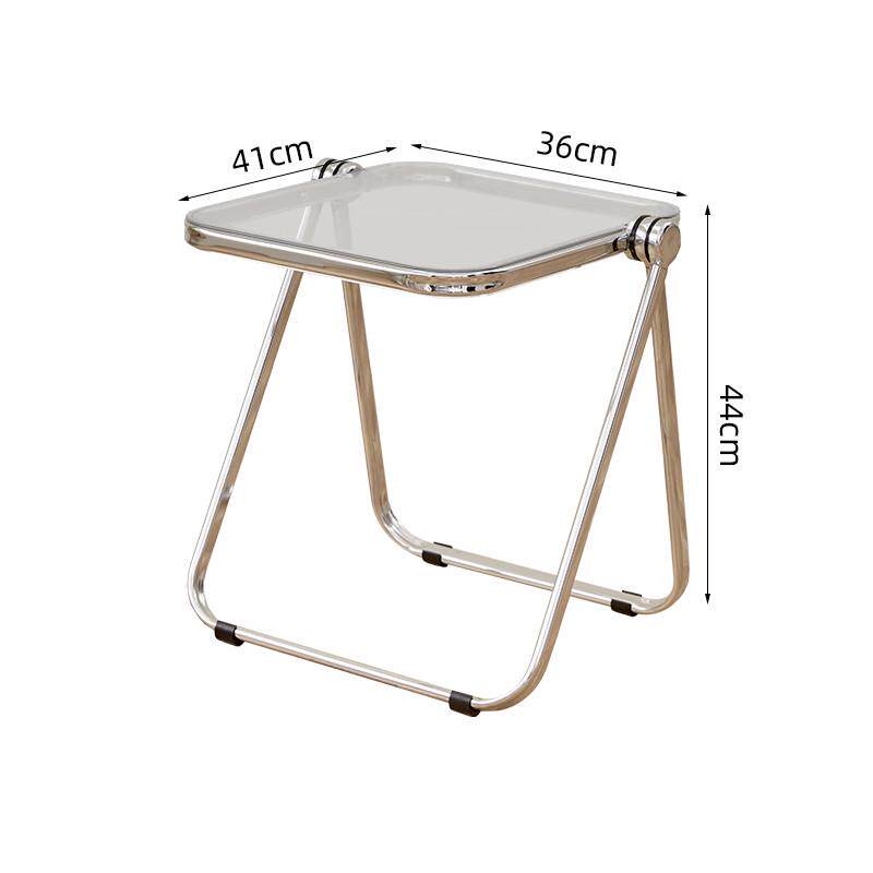 桌子透明折叠小茶几简约家用加厚沙发边几角几阳台北欧轻奢亚新款