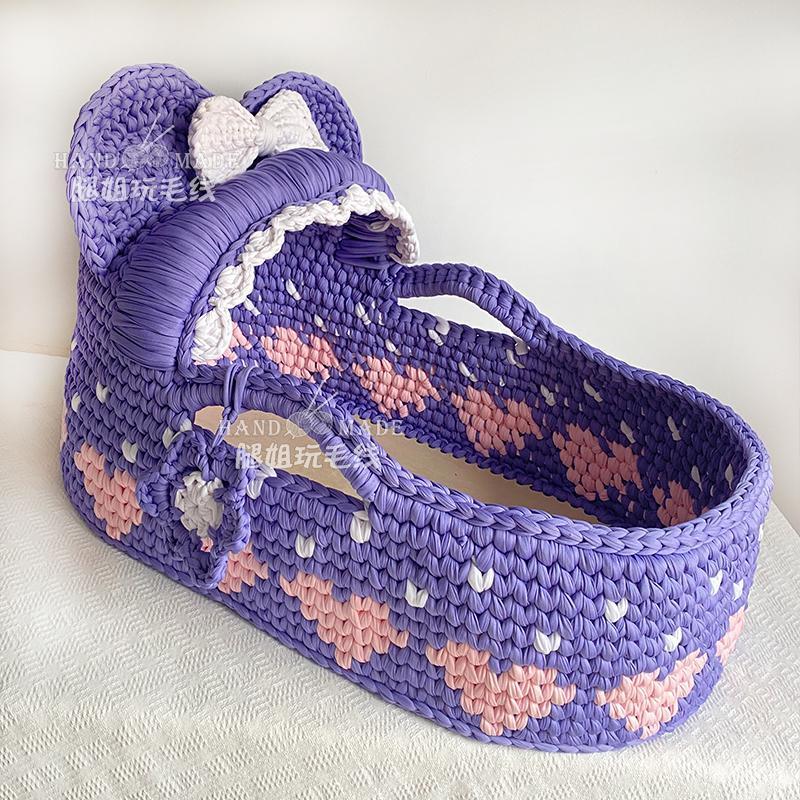 腿姐孕妇手工diy新生儿婴儿摇篮床编织材料包成品定制0甲醛床垫