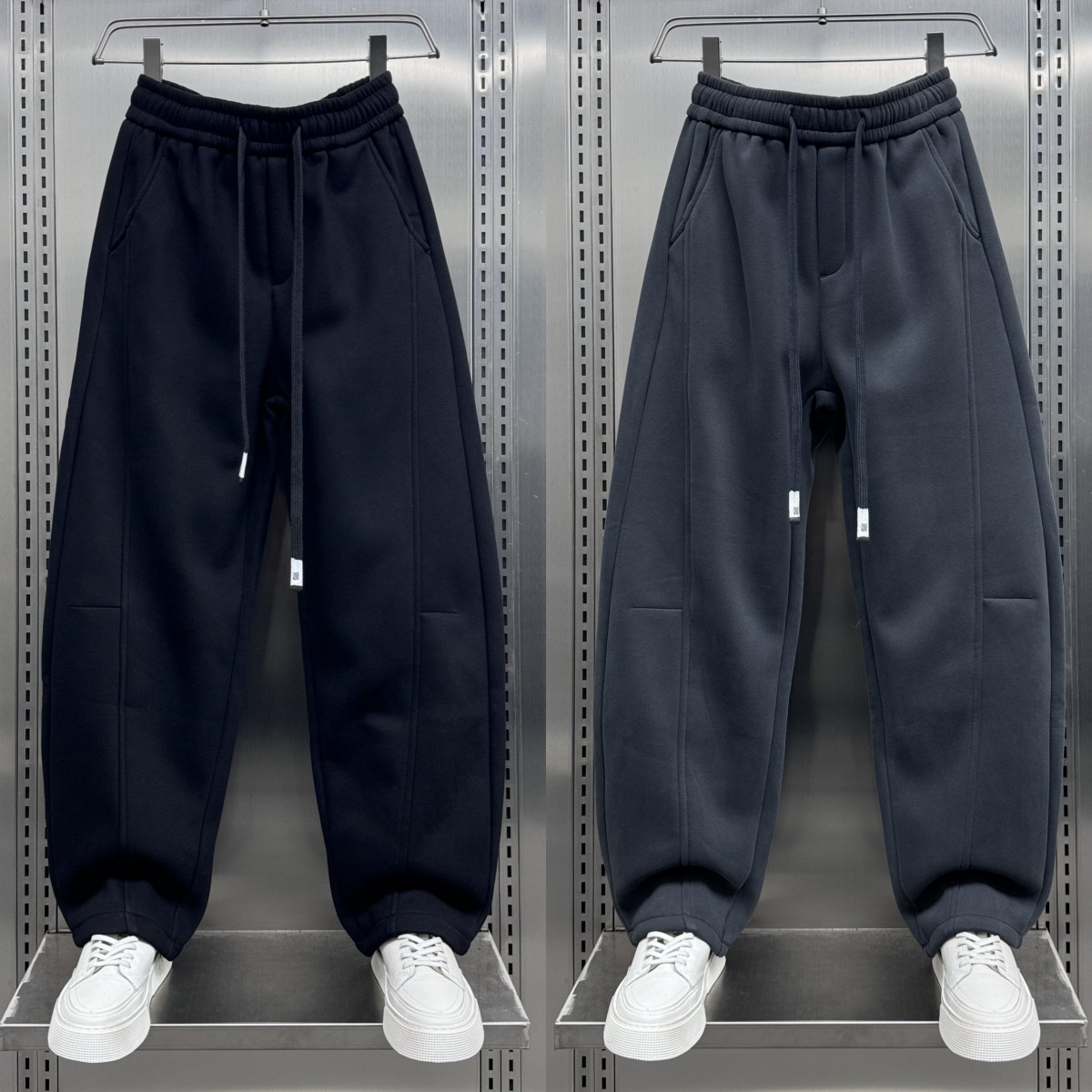 秋冬2025新款运动卫裤男士潮牌宽松休闲直筒裤纯色加绒加厚休闲裤,男装,休闲裤,淘宝优惠券,粉丝福利购,淘宝优惠卷