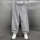 男裤 潮牌宽松直筒痞帅运动卫裤 2025秋冬加绒加厚休闲长裤 青年时尚