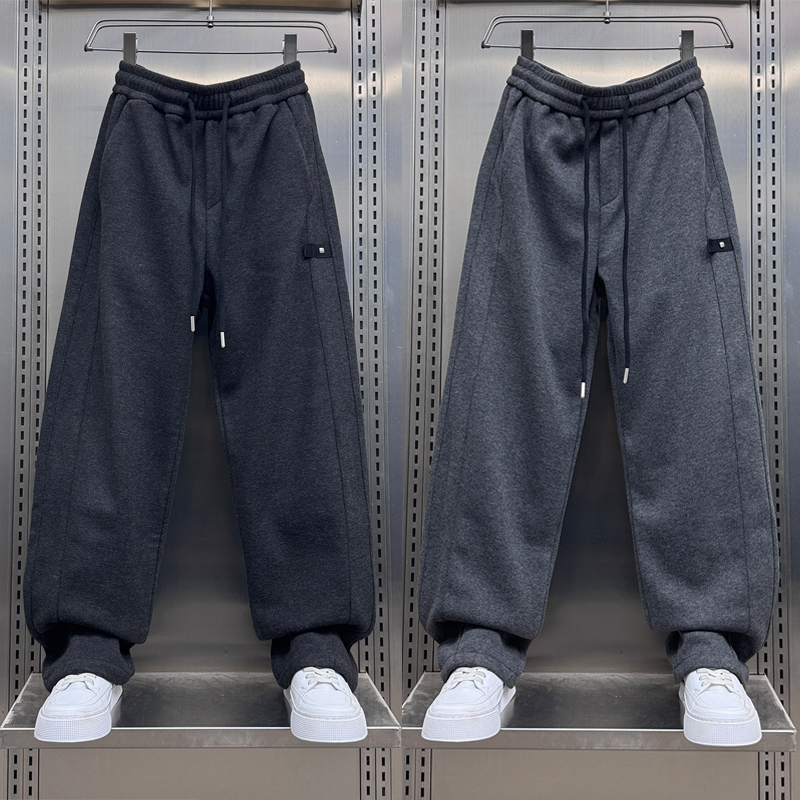 秋冬新款男士宽松直筒休闲裤