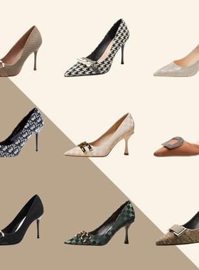 样板间衣帽间玄关鞋柜装饰品现代轻奢女鞋单鞋陈设道具高跟鞋摆件