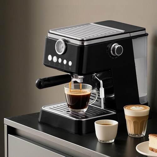 一体意式浓缩压萃取奶泡蒸汽商用家用coffee machine 咖啡机