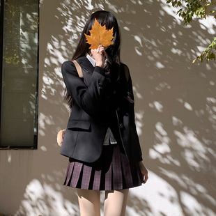 圣诞恋歌/日系jk制服裙校供感正版格裙a字半身裙秋冬百褶裙学院风