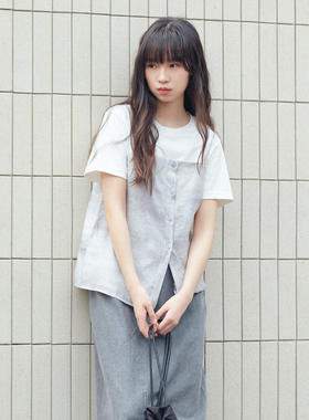 AIRIQI奥莱女装水墨晕染背心时尚外穿百搭显瘦无袖上衣AX42BX348