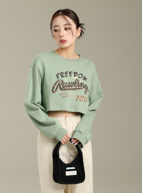 AIRIQI奥莱女装时尚针织H型短款卫衣AQ33WY321