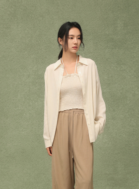 AIRIQI奥莱女装极简套装都市通勤百搭设计感内外两件套AH42TZ462