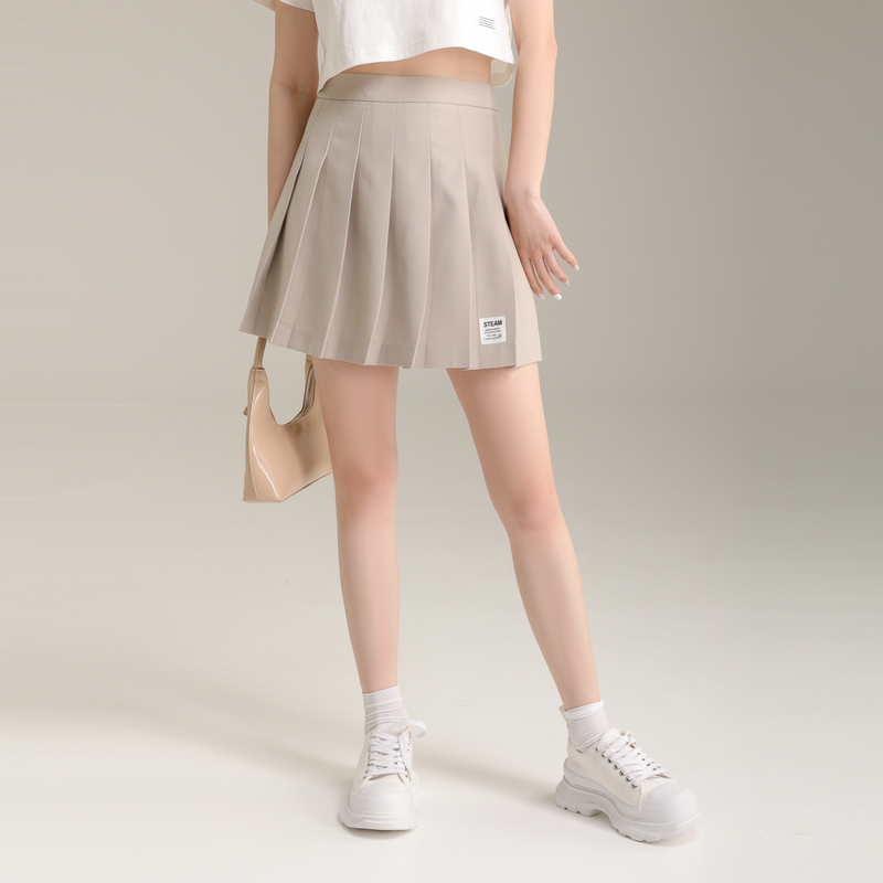 AIRIQI奥莱女装学院风百褶裙时尚百搭显瘦洋气半身裙AI32BQ299