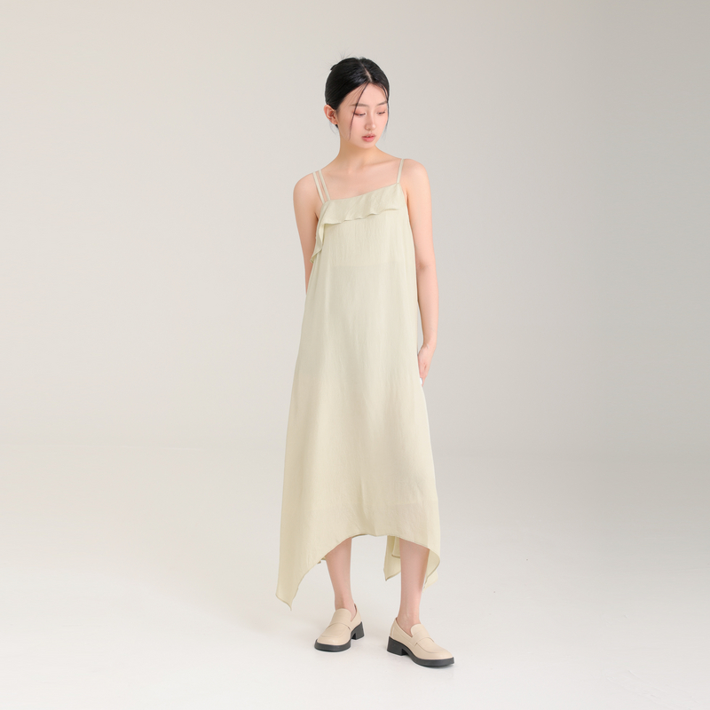 AIRIQI奥莱女装吊带连衣裙百着V领碎花度假慵懒显瘦裙BZ32LQ094