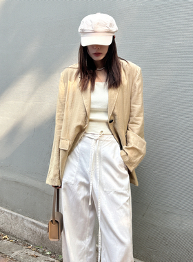 AIRIQI奥莱女装西装外套通勤极简舒适长款宽松上衣AZ42XZ058