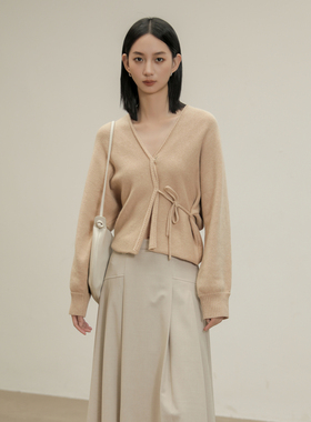 AIRIQI奥莱女装新中式开衫百搭简约舒适毛针织衫BZ41KS006