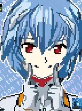 新世纪福音战士EVA动漫车贴绫波丽像素风车身装饰贴汽车贴纸